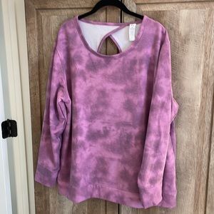 Fit 4 All large orchid tie-dye teardrop back pullover Carrie Wightman